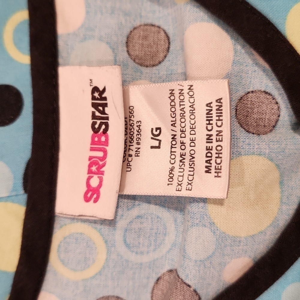 [Scrubstar] Blue Circle Scrub Top - Size L - Picture 5 of 5